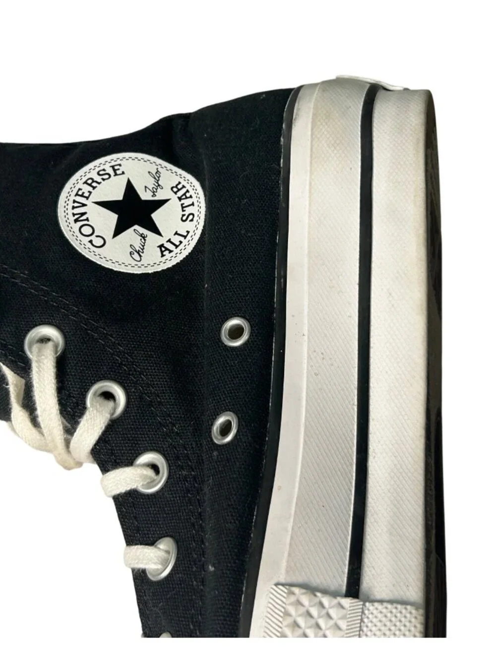 Converse Chuck Taylor All Star Platform Women's 9 Black Canvas High-Top Sneakers - Picture 6 of 16